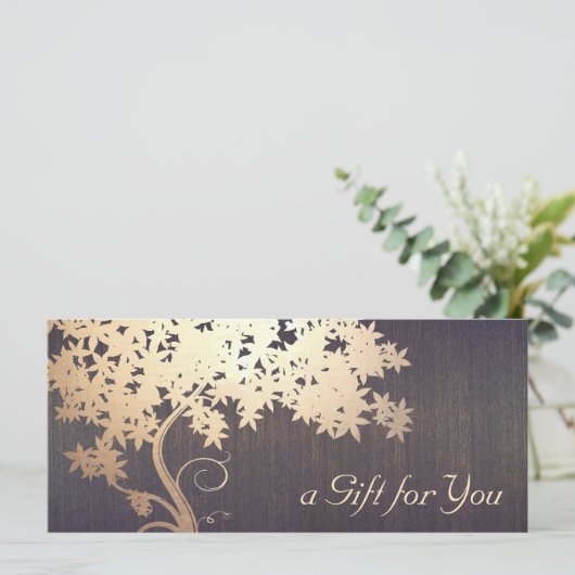 Gold Tree Massage Therapist Geschenkgutschein (Stehend Vorderseite)