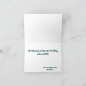 Gold Tree Minimal Dunkelrot Joyous Christmas Foto Karte (Innenseite)