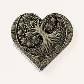 Gold Tree of Life Ancient Rustic Notizblock (Vorderseite)