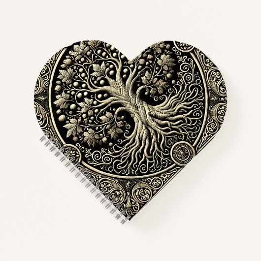 Gold Tree of Life Ancient Rustic  Notizblock (Vorderseite)