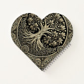 Gold Tree of Life Ancient Rustic  Notizblock (Rückseite)