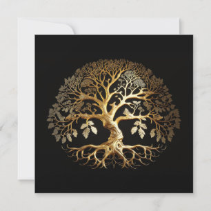 Gold Tree of Life Einladung