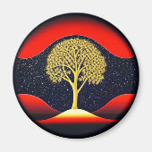 Gold Tree of Life mit dem Magnet "Background" (Vorne)