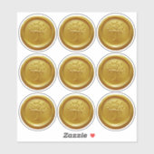 Gold Tree of Life Stickers Wachs Siegel-ähnliche A Aufkleber (Blatt)