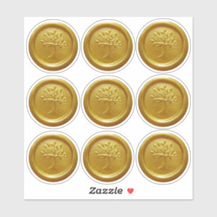 Gold Tree of Life Stickers Wachs Siegel-ähnliche A Aufkleber