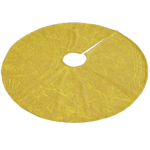 Gold Tree Skirt, Golden Accent Gold Weihnachtsbaum Fleece Weihnachtsbaumdecke