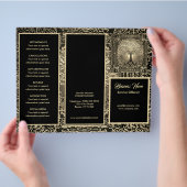 Gold Tree und Black Menu & Pricing Flyer (Hand)