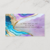 Gold Tree Violet Blue Yoga Instructor Visitenkarte (Rückseite)
