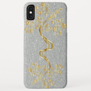 Gold Tree's on Glitzer Silver Case-Mate iPhone Hülle