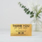 Gold Trendmedieneinsatz Visitenkarte (Stehend Vorderseite)