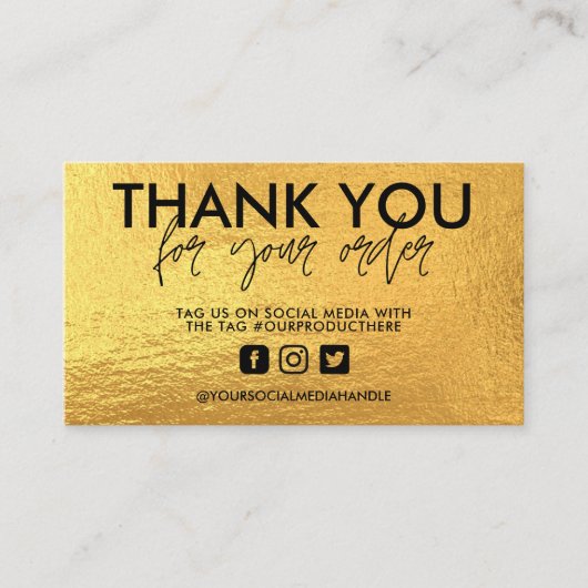 Gold Trendmedieneinsatz Visitenkarte (Vorderseite)