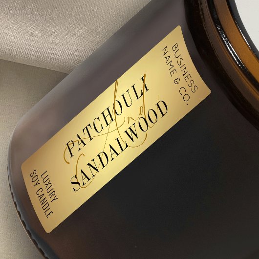 Gold Trendy Product Jar Thin Tamper Proof Label Etiketten