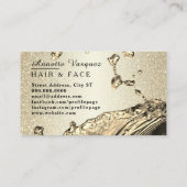 Gold-Treuekarte aus Flüssigmetall Visitenkarte (Rückseite)