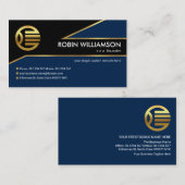 Gold Triangle Border Frame CEO Gründer Visitenkarte (Vorne/Hinten)