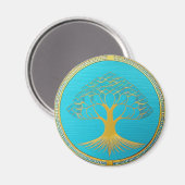 Gold Triangle Tree of Life Magnet (Vorderseite/Rückseite)
