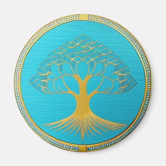 Gold Triangle Tree of Life Magnet (Vorne)