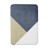 Gold trifft Navy Blue & White Geometrie #1 Badematte (Vorderseite Vertikal)