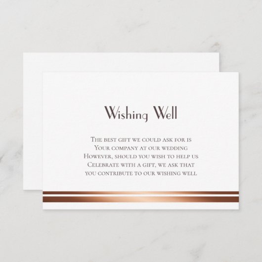 Gold Trim Hochzeit wünschend gut Begleitkarte (Vorne/Hinten)