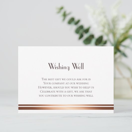 Gold Trim Hochzeit wünschend gut Begleitkarte (Stehend Vorderseite)