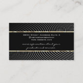 Gold Trim | Stilvolle Linien Visitenkarte (Rückseite)