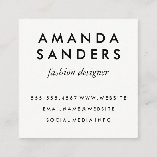 Gold Trim und Polka Dots / Classic Monogram Quadratische Visitenkarte (Rückseite)