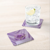 Gold Trimmte Lila Rose Lavender Untersetzer Set (Vor Ort)