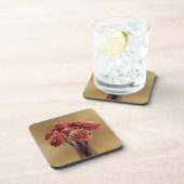 Gold Trimmte Rote Rosen Untersetzer Set (Rechte Seite)