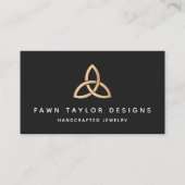 Gold Trinity Knot Celtic Symbol Visitenkarte (Vorderseite)