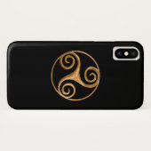 Gold Triskelion Case-Mate iPhone Hülle (Rückseite (Horizontal))