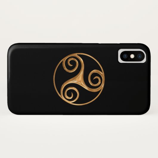Gold Triskelion Case-Mate iPhone Hülle (Rückseite (Horizontal))