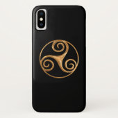 Gold Triskelion Case-Mate iPhone Hülle (Rückseite)