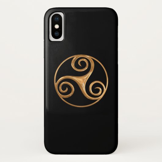 Gold Triskelion Case-Mate iPhone Hülle (Rückseite)