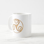 Gold Triskelion Kaffeetasse (Vorderseite Links)