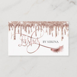 Gold Tropfen Lashes Beauty Makeup Girl Lash Visitenkarte