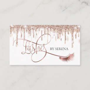 Gold Tropfen Lashes Schönheit Makeup Girl Lash Visitenkarte