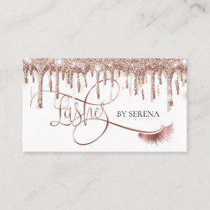 Gold Tropfen Lashes Schönheit Makeup Girl Lash Visitenkarte