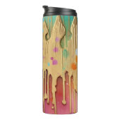 GOLD-TROPFEN-MUSTER MIT HELLEN FARBEN THERMOSBECHER (Nach rechts gedreht)