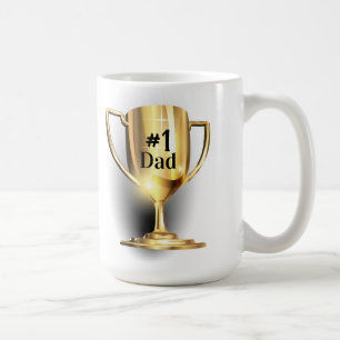 Gold-Trophäe #1 Papa Mama Sohn Kaffeetasse