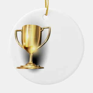 Gold Trophy Keramik Ornament