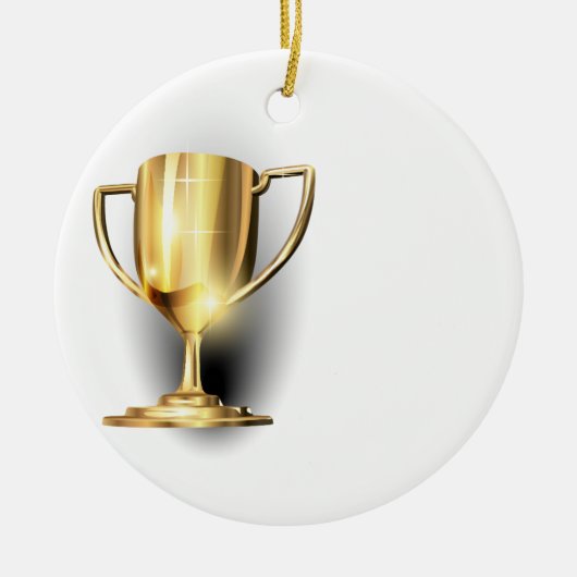 Gold Trophy Keramik Ornament (Vorne)