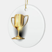 Gold Trophy Keramik Ornament (Links)