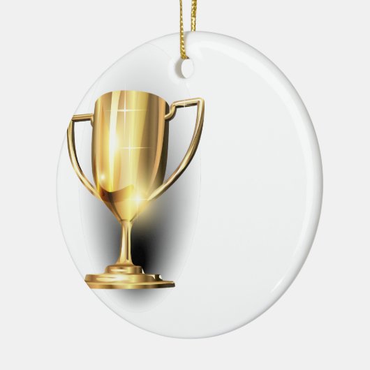 Gold Trophy Keramikornament (Links)