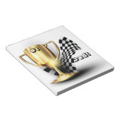 Gold Trophy NUmber One Vater Vatertag Notizblock (angewinkelt)