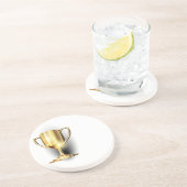 Gold Trophy Sandstein Untersetzer (Seite)