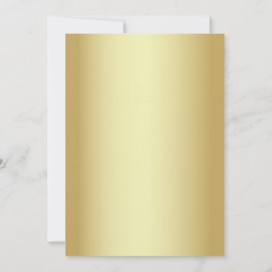 Gold Tropical Beach Probe Dinner Einladung (Rückseite)