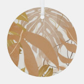 Gold Tropical Blätter: Luxuriöser Hintergrund. Ornament Aus Glas (Rückseite)