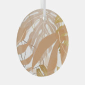 Gold Tropical Blätter: Luxuriöser Hintergrund. Ornament Aus Glas (Vorderseite Rechts)