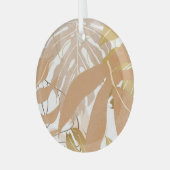 Gold Tropical Blätter: Luxuriöser Hintergrund. Ornament Aus Glas (Vorderseite links)