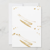 Gold Tropical Floral Bridal Dusche Einladung (Rückseite)