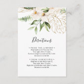 Gold Tropical Foliage Floral Wedding Directors Begleitkarte (Vorderseite)